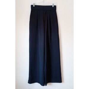 NWT Zara black high-waisted wide-leg trouser pants